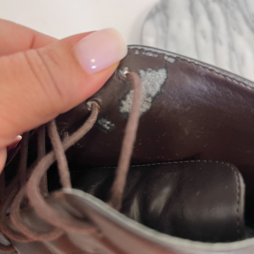 Vintage‎ Rockport Womens Boots Size 7.5M Brown Leather Boho Hippie Granny Grunge - Picture 11 of 12